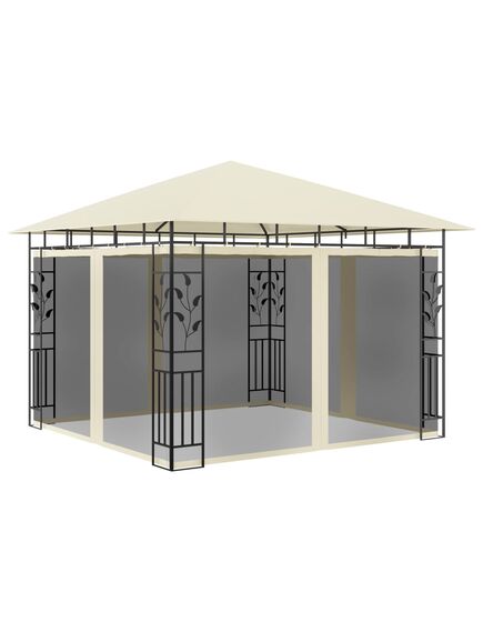 Pavilion cu plasă anti-țânțari, crem, 3x3x2,73 m, 180 g/m²