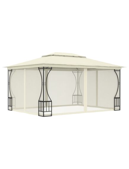 Pavilion cu plase, crem, 300 x 400 x 265 cm