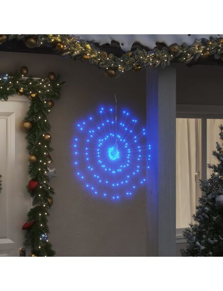 Lumină stelară de crăciun 140 led-uri, albastru, 17 cm