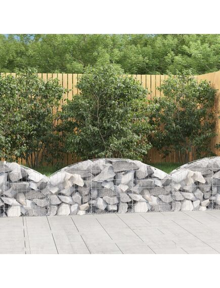 Coș gabion arcuit, 150x30x40/60 cm, fier galvanizat