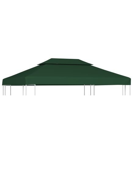 Copertină de rezervă acoperiș pavilion, verde, 3x4 m, 310 g/m²