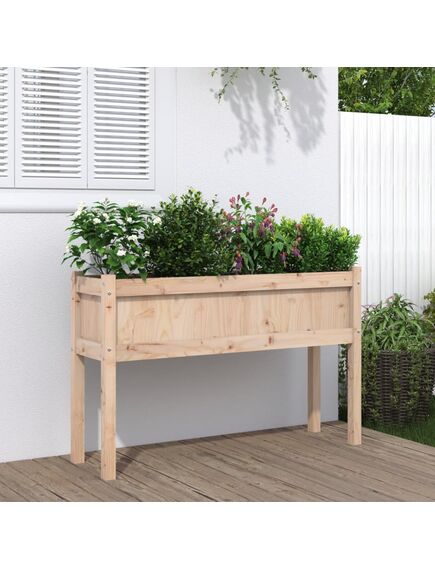 Jardinieră de grădină cu picioare 110x31x70cm lemn masiv de pin