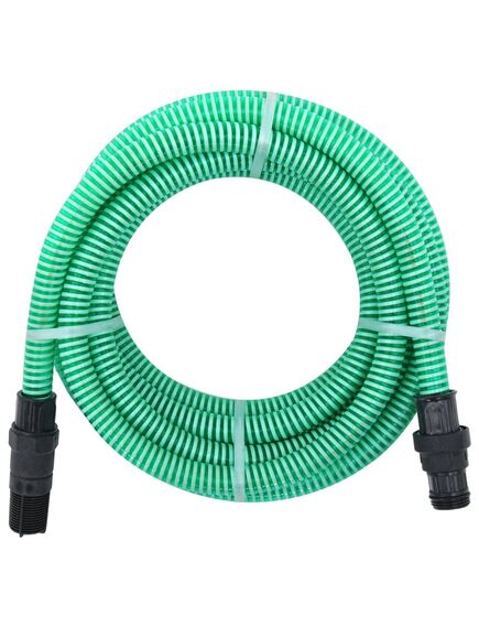 Furtun de aspirație cu racorduri din pvc, verde 1" 10 m, pvc