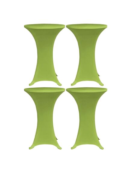 Husă elastică pentru masă, 4 buc., verde, 70 cm