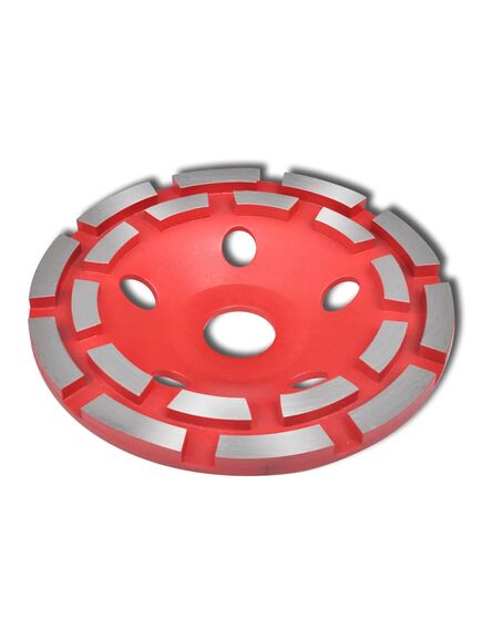 Disc diamantat tip cupă, cu două rânduri, 180 mm