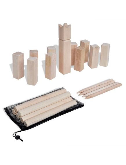 Set de joc kubb din lemn