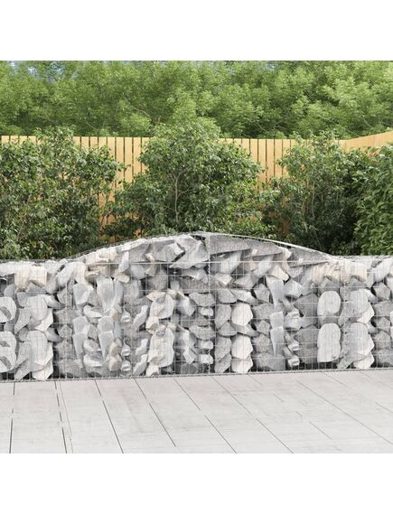 Coșuri gabion arcuite 4 buc, 400x50x80/100 cm, fier galvanizat