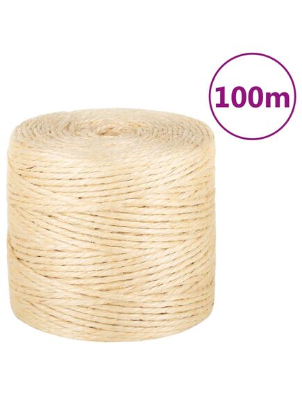 Frânghie, 100 m, sisal 100%, 4 mm