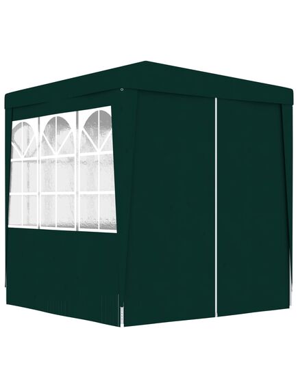 Cort de petrecere profesional cu pereți verde 2 x 2 m, 90 g/m²