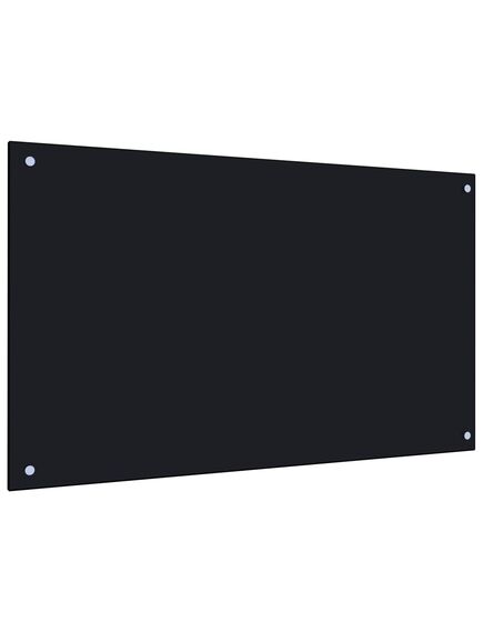 Panou antistropi de bucătărie negru 100x60 cm sticlă securizată