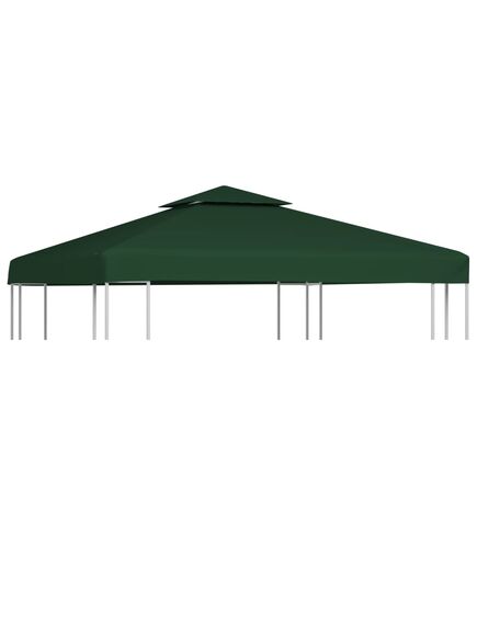 Copertină rezervă acoperiș pavililion, verde, 3x3 m, 310 g/m²