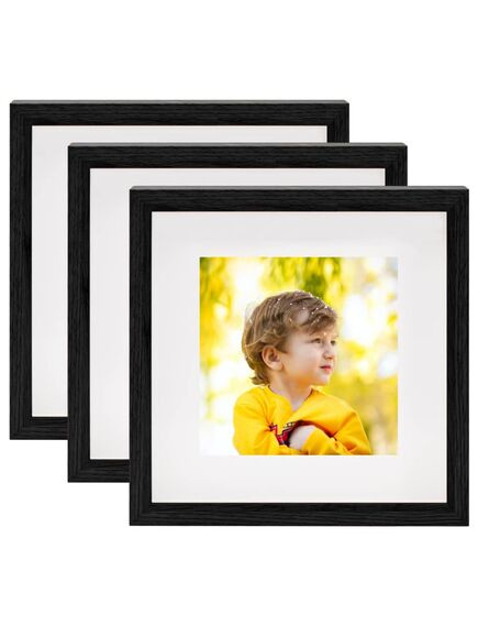 Rame foto 3d, 3 buc., negru, 23x23 cm pentru foto 13x13 cm