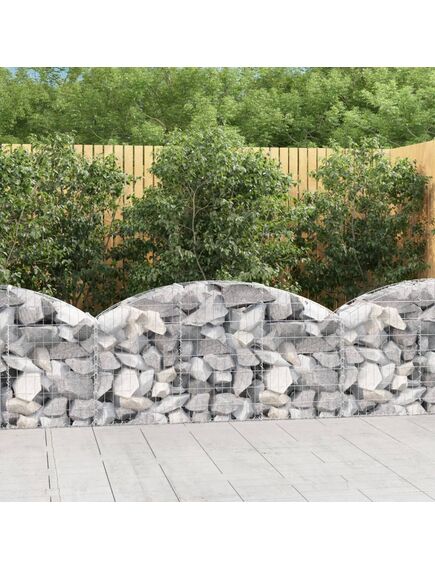 Coș gabion arcuit, 150x30x60/80 cm, fier galvanizat