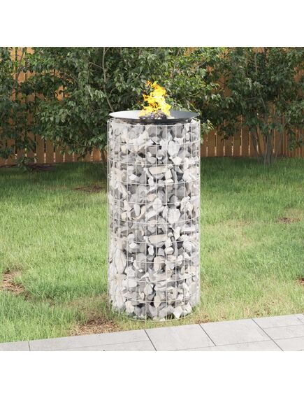 Vatră de foc din gabion Ø 50 cm fier galvanizat