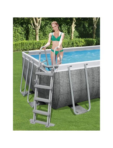 Bestway scară de siguranță piscină cu 4 trepte flowclear, 122 cm