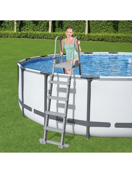 Bestway scară de siguranță piscină cu 4 trepte flowclear, 132 cm