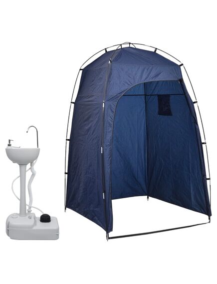 Suport portabil de camping, pentru spălat mâini, cu cort, 20 l