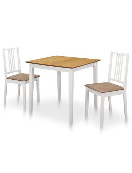 Set mobilier de bucătărie, 3 piese, alb, mdf