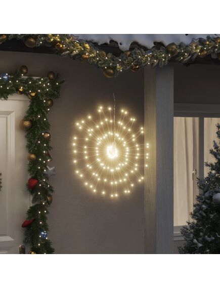 Lumină stelară de crăciun 140 led-uri alb cald 17 cm