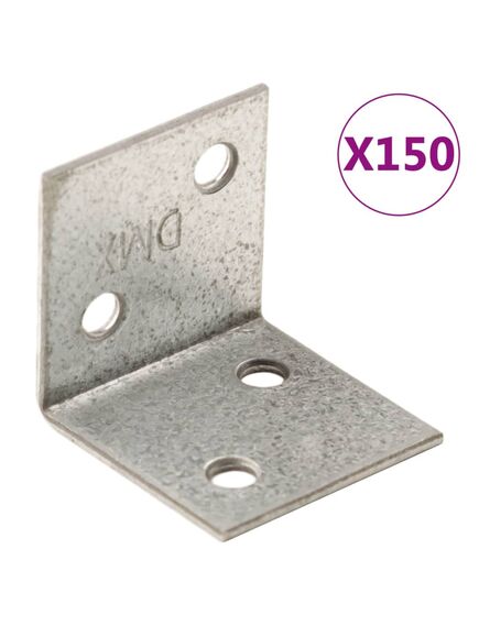 Suporturi unghiulare 150 buc. 2 mm 30x25x30 mm oțel galvanizat