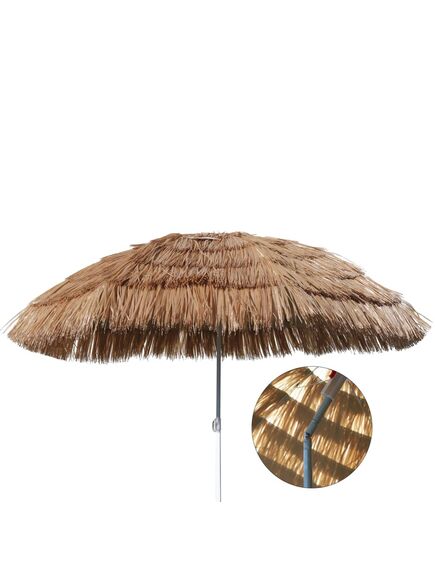 Hi umbrelă de plajă hawaï, bej, 160 cm