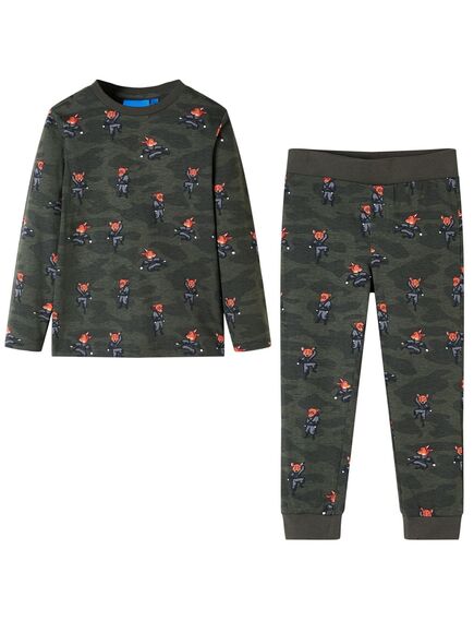 Pijamale pentru copii cu mâneci lungi ninja kaki 128