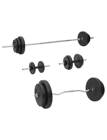 Set de halteră și gantere cu plăci de greutate, 90 kg