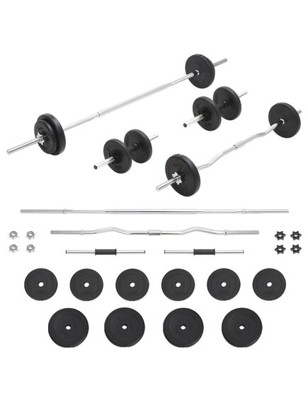 Set de haltere și gantere, 30 kg