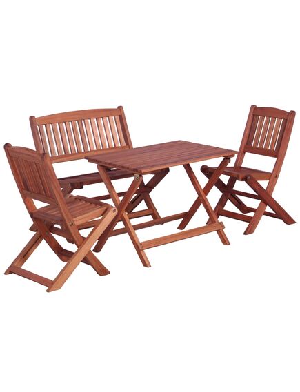 Set mobilier exterior pentru copii 4 piese lemn de eucalipt