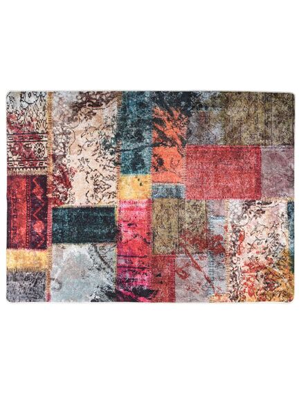 Covor lavabil, mozaic multicolor, 150x230 cm, anti-alunecare