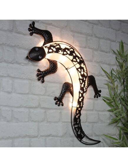 Hi lampă solară de perete pentru grădină cu led gecko