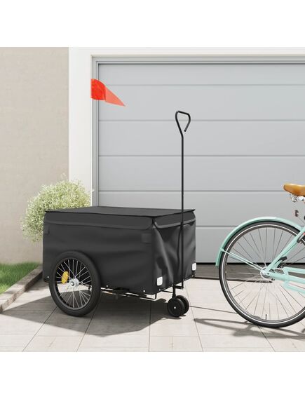 Remorcă pentru biciclete, negru, 45 kg, fier