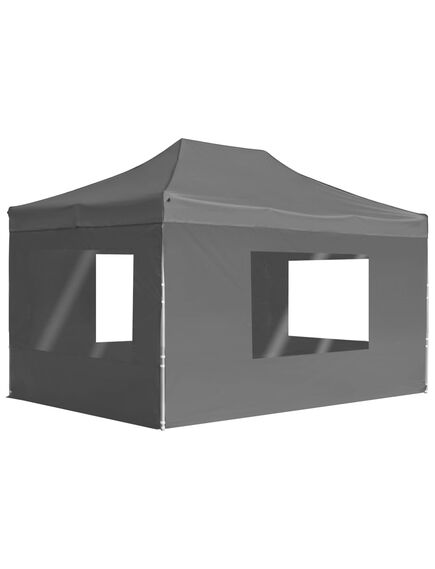 Cort de petrecere pliabil cu pereți antracit, 4,5x3 m, aluminiu