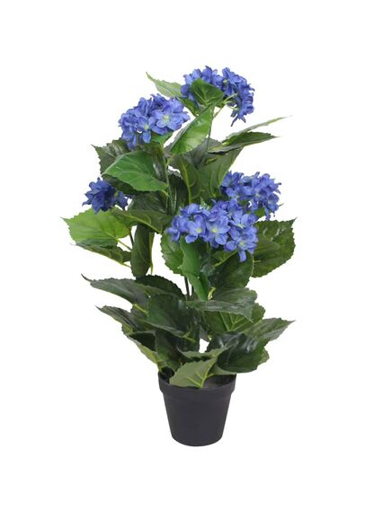 Plantă artificială hydrangea cu ghiveci, 60 cm, albastru