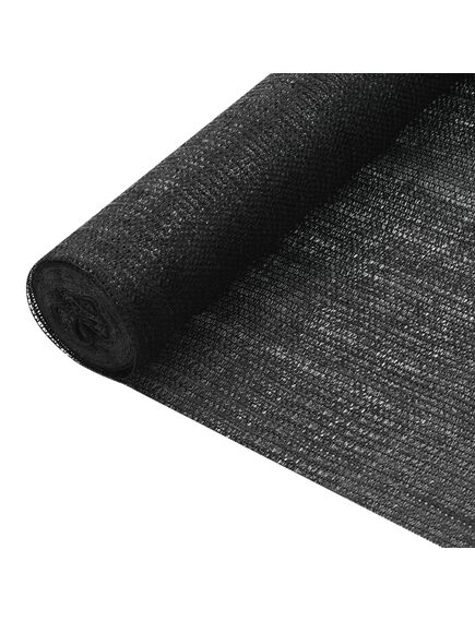 Plasă protecție intimitate, negru, 1x50 m, hdpe, 75 g/m²