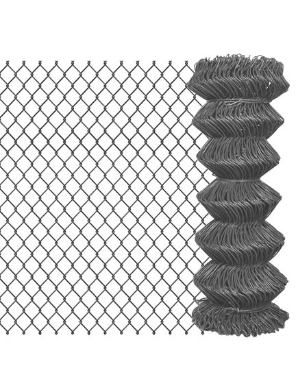 Gard plasă de sârmă, gri, 15 x 1 m, oțel