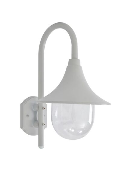 Lampă de perete de grădină e27, alb, 42 cm, aluminiu