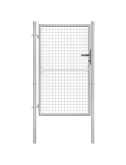 Poartă de grădină, argintiu, 105 x 175 cm, oțel galvanizat