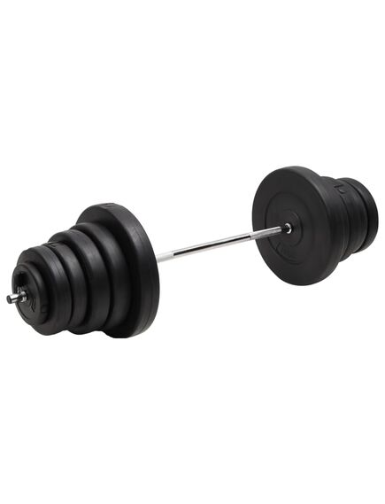 Set halteră ondulată cu greutăți, 90 kg