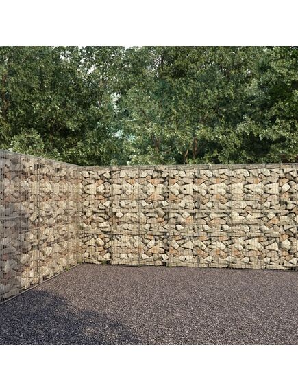 Perete gabion cu capace, 600 x 30 x 200 cm, oțel galvanizat