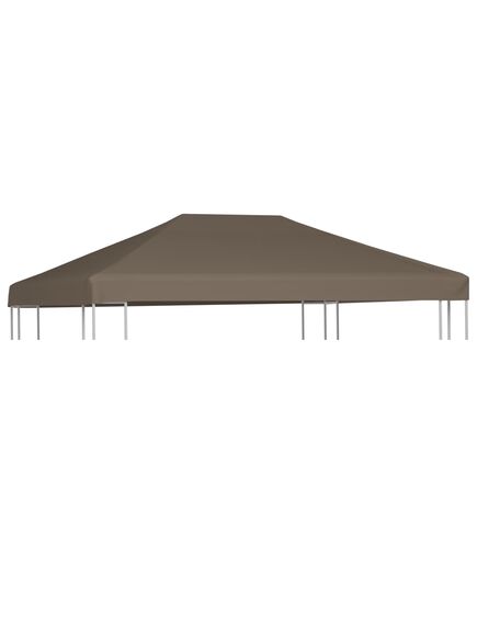 Acoperiș pentru pavilion, 310 g/m², gri taupe, 3 x 4 m